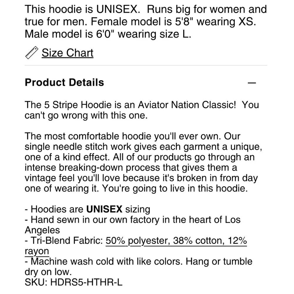 NWT aviator nation 5 stripe hoodie in heather grey - Picture 5 of 8